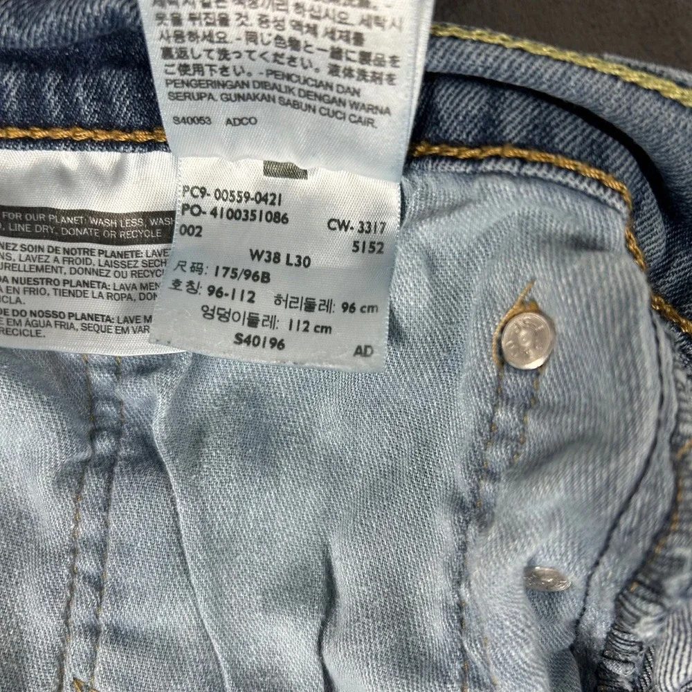 Levi's 559 Relaxed Straight Jeans Mens 38x30 Blue Denim 00559-0421
